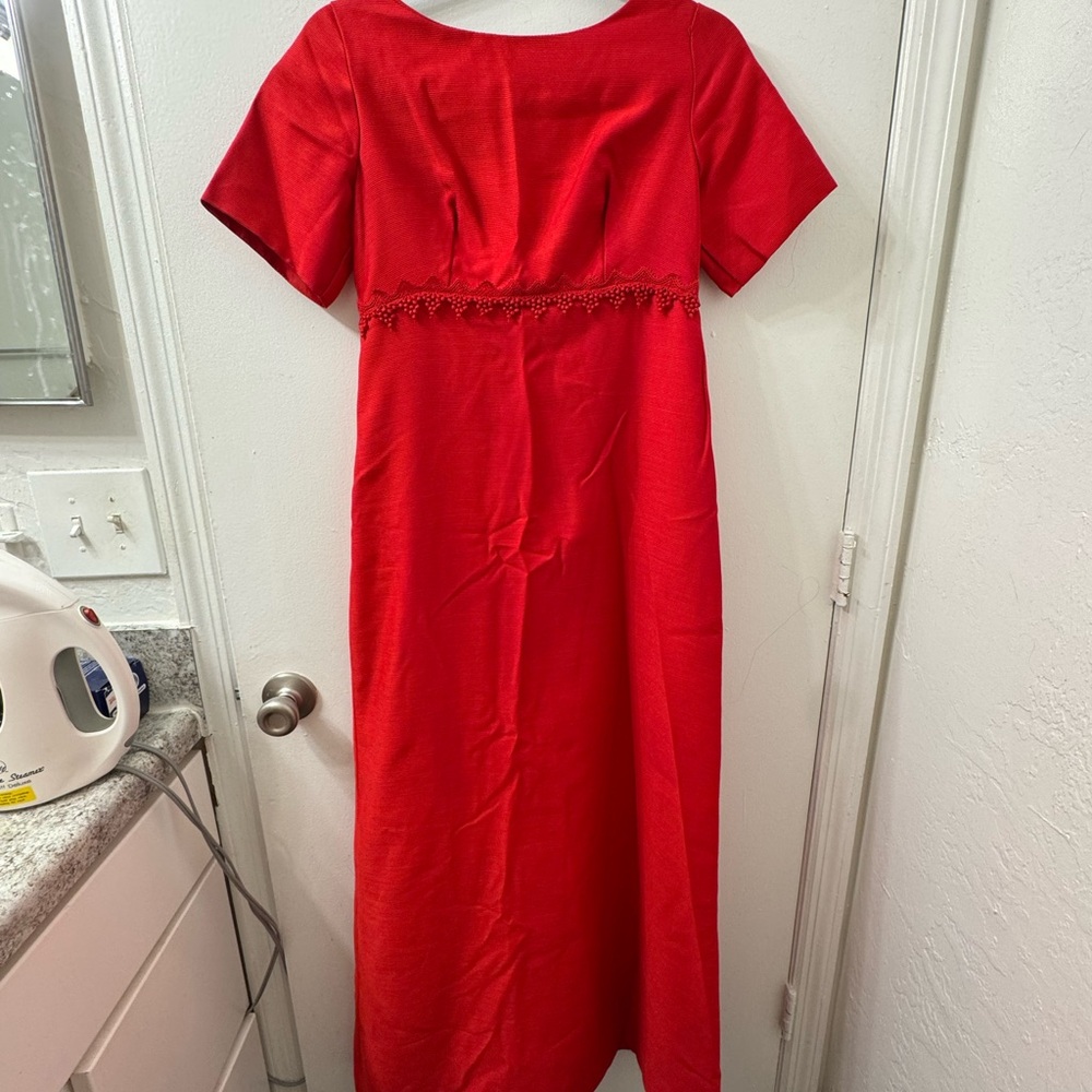 Vintage 60s Elegant Red Dress